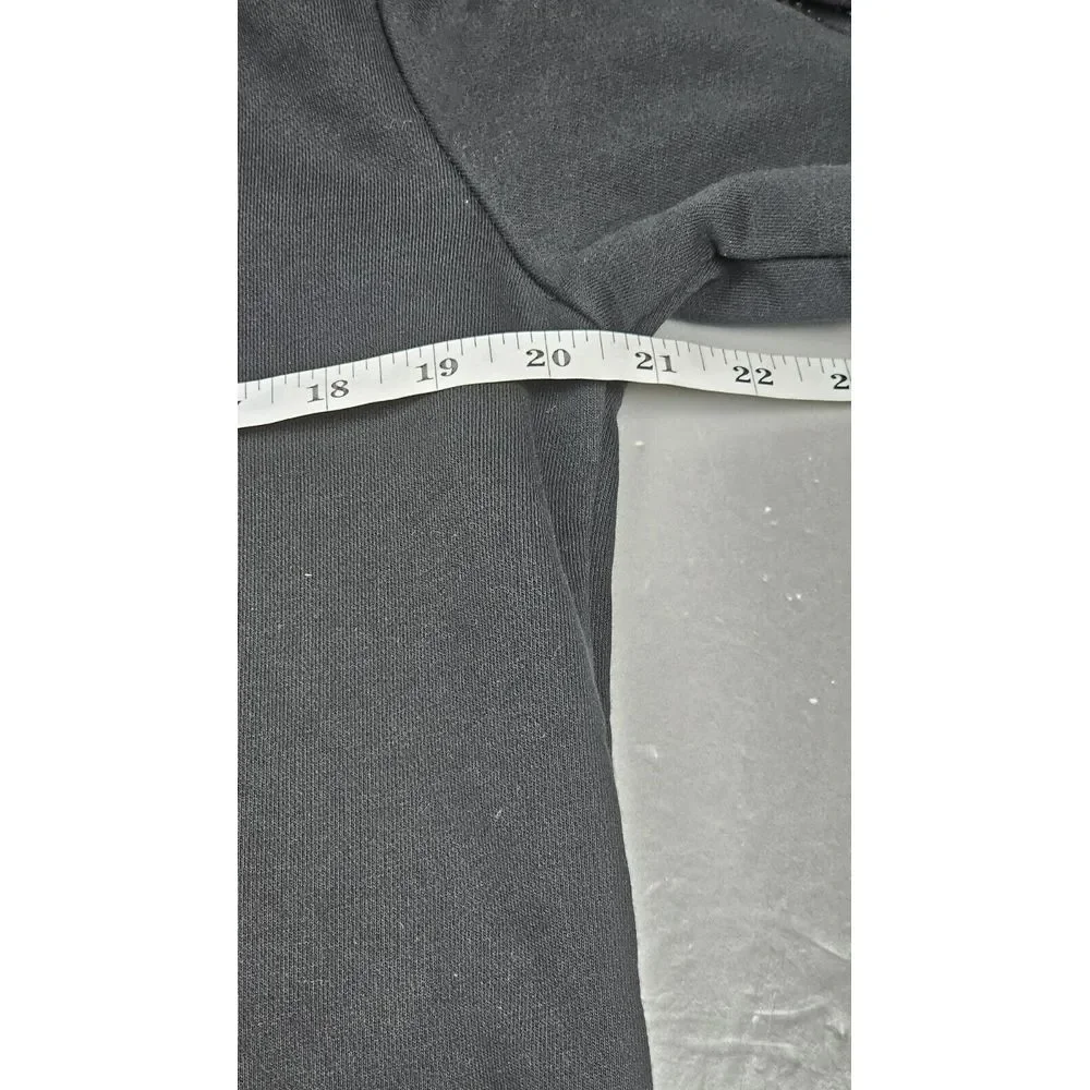 Roku Studio Sweater Mens Medium. Black Crewneck Longsleeve. Big Logo Zip Sleeve.